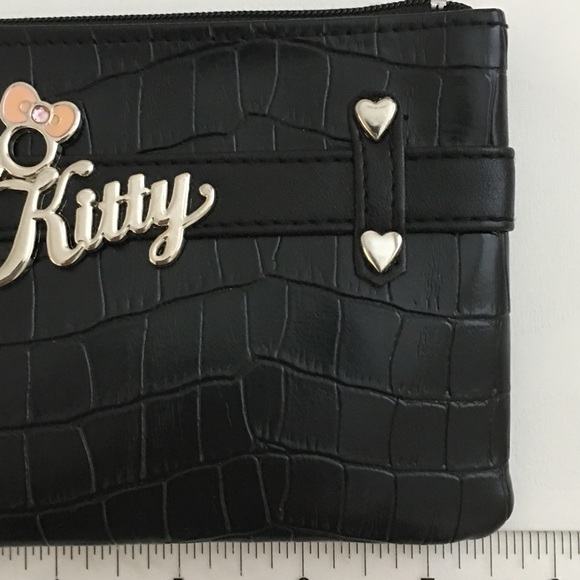 NWT Vintage Hello Kitty Black Crocodile Pen/Cosmetic Pouch Sanrio 2006 - Picture 4 of 13